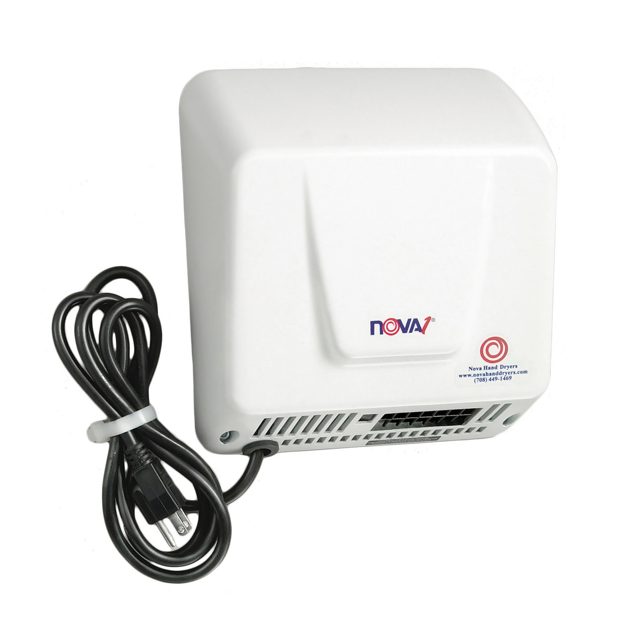 Nova 1 0833P Economical Automatic Hand Dryer White Aluminum Cover