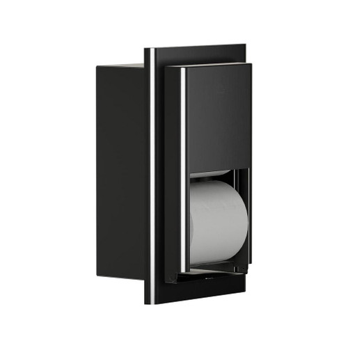 Recessed Dual Roll (Hide-a-Roll) Toilet Paper Dispenser, Stainless