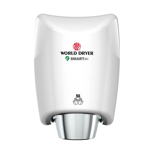 World Dryer SMARTdri K4-975 Automatic Hand Dryer, White Steel, 208-240V