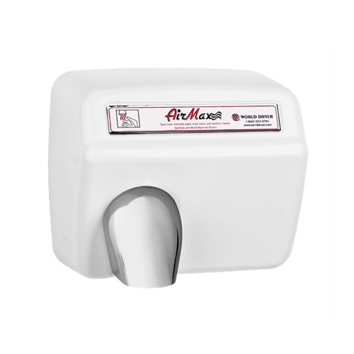 World Dryer AirMax XM5-974 Automatic 110V-120V White Cast Iron Hand Dryer