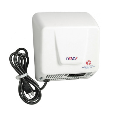 Nova 1 0833P Economical Automatic Hand Dryer White Aluminum Cover