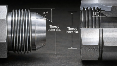 How to Measure JIC Fittings: Threads, Dash Sizes, and 37 Degree Flare
