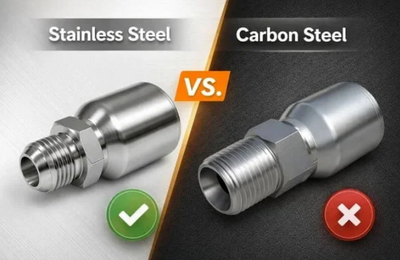 Stainless vs Carbon Steel Hose End Fittings: Material Choice for Hose Assemblies