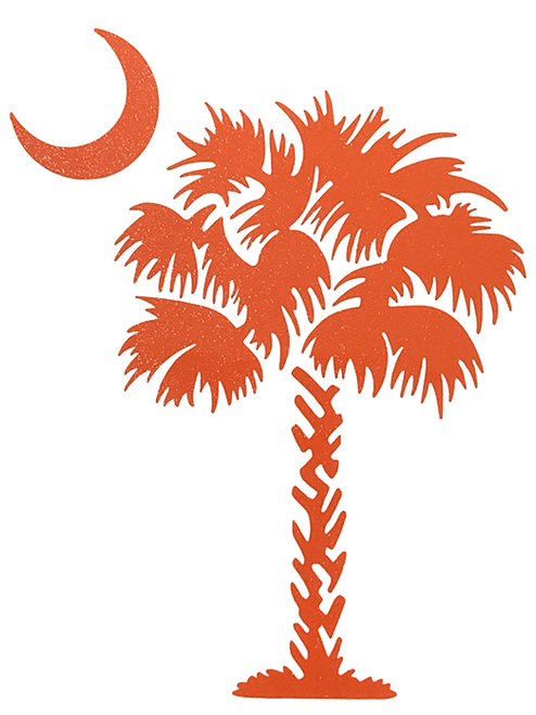 Palmetto Tree & Moon Orange - 6"x4"