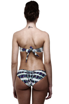 Runaway Green Fringe Underwire Top with Cinch Back  Bottom