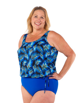 Blouson Tankini Top - Majestic Palms