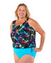 Mastectomy Wear Your Own Bra Tankini Top - Aurora Garden