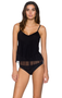 Sunsets Black Ava Tiered Tankini Top