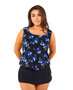 Mastectomy Wear Your Own Bra Tankini Top - Moonlit Starburst