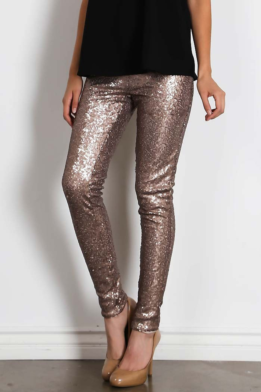 Sequin Skinny Pants – Shapely + Chic