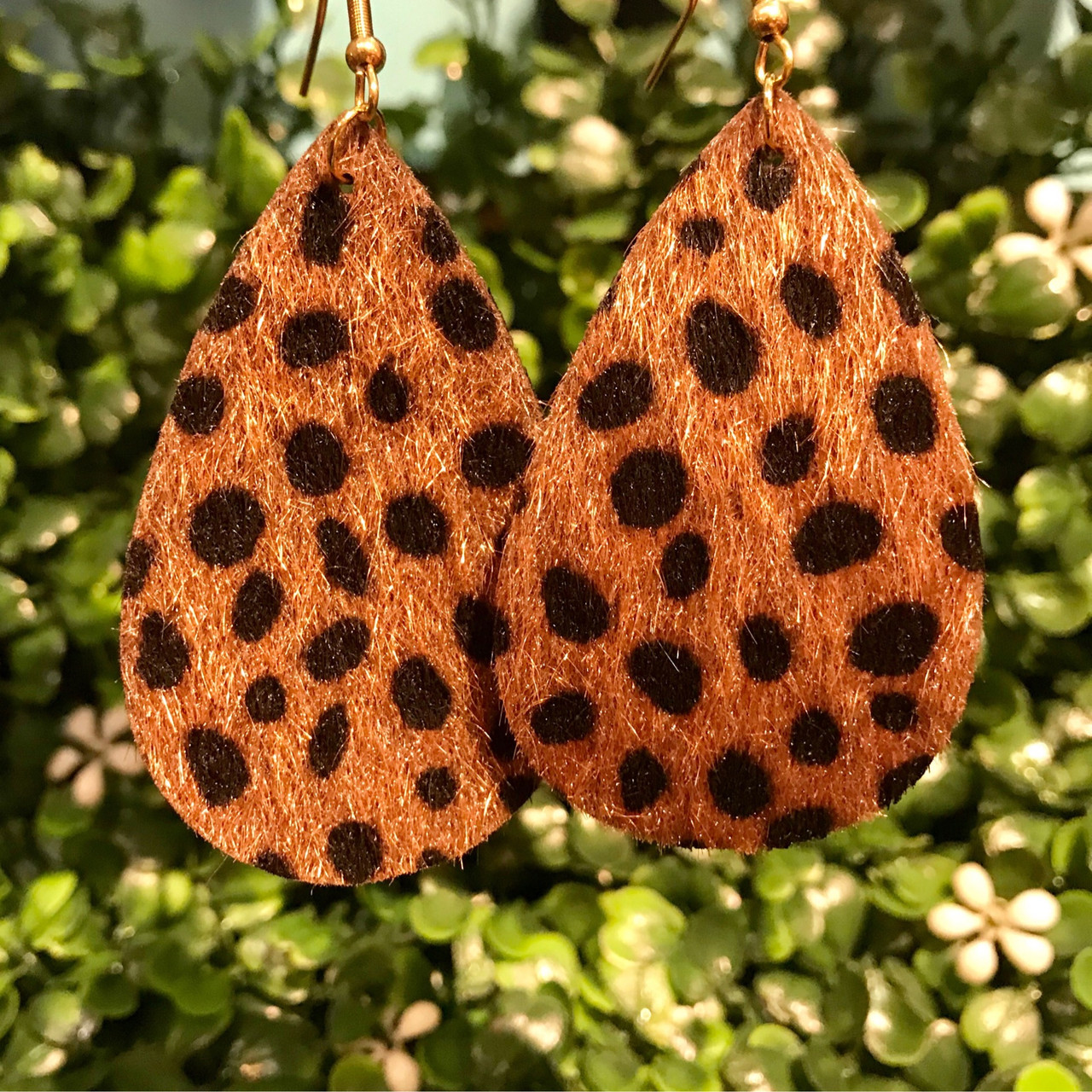 Cheetah teardrop store earrings