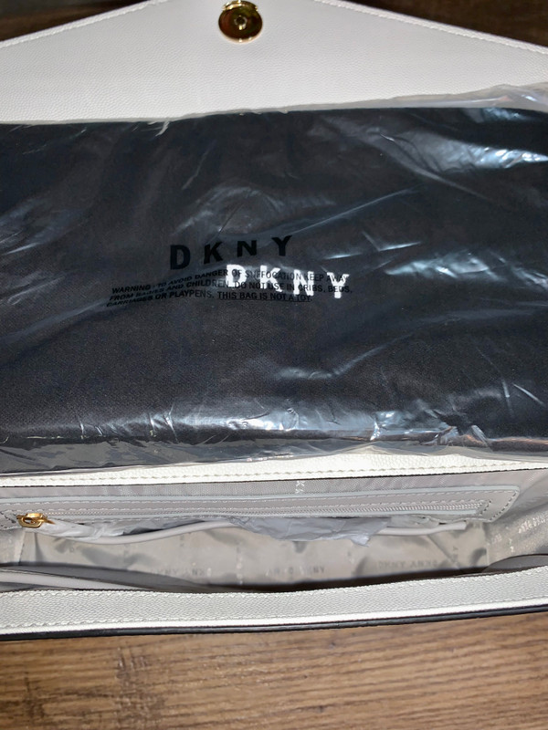 DKNY Elissa Large Pebbled Leather Charm and Lock Shoulder Bag