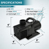 Aqua Pulse 2,000 GPH Hybrid Drive Submersible Energy Efficient Pond Pump with 33 ft Cord