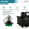 Aqua Pulse 800 GPH Hybrid Drive Submersible Energy Efficient Pond Pump with 33 ft Cord