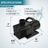 Aqua Pulse 5,200 GPH Hybrid Drive Submersible Energy Efficient Pond Pump with 33 ft Cord