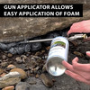 Waterfall Foam Dispensing Gun – Stainless Steel Spray Foam Gun for Expanding Foam Sealant – Adjustable Bead Control, Solvent-Resistant, Teflon-Coated for Pond & Landscape Use