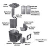 Depiction of all components of full Savio Compact Skimmerfilter unit