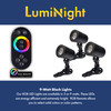 Refurbished (3) 9-Watt Color Changing Black Fountain Light Kit 100' QD Cord