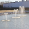 3/4 HP Floating Fountain - 8,000 GPH Submersible Pump - 100 ft Cord - 11 Spray Patterns, Color-Changing LED Lights & Control Box