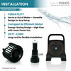 Aqua Pulse 2,200 GPH Hybrid Drive Submersible Energy Efficient Pond Pump with 20 ft Cord
