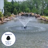Professional Floating Fountain for Large Ponds & Lakes - 1/4 HP to 1 HP with LED Light Options & 100 ft Cord