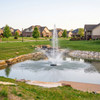 1.2 HP Floating Fountain - 10,000 GPH Submersible Pump - 200 ft Cord - 11 Spray Patterns - White Lights