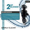 blower module for filter system providing powerful backwashing without clogging or channeling, delivering both biological and mechanical filtration, pre-plumbed with filter media for easy fast installation.