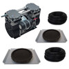 Pond Aeration System - 1 HP Pond Aerator Pump for Up to 3 Acres - 120V Compressor with 2 Single Diffusers and 200 ft Tubing