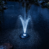 Small Floating Fountain with 750 GPH Pump – Adjustable Spray, 3 Nozzles & 30 ft Cord