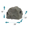 Decorative Faux Stone Landscaping Rock Vented with Fan