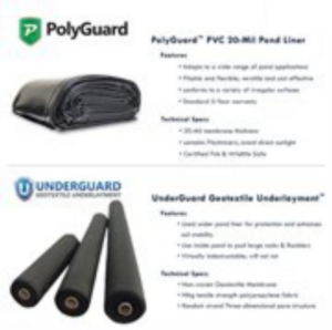 PolyGuard Liners & Underlayment Combo - 20 ft. x 80 ft. 20 mil Pond Liner - CPGUGPVC20X80
