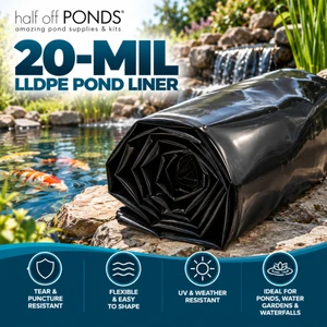 25' x 25' 20-Mil LLDPE Pond Liner - HOPLDP25X25-20