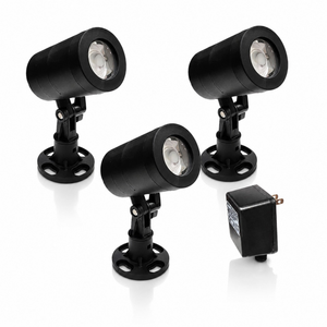 (3) 9-Watt Color Changing Black Fountain Light Kit 100' QD Cord