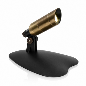 LumiNight Pond and Landscape Lighting - Brass 1-Watt LED Brass Mini Spotlight (Add-On, Transformer Not Included)