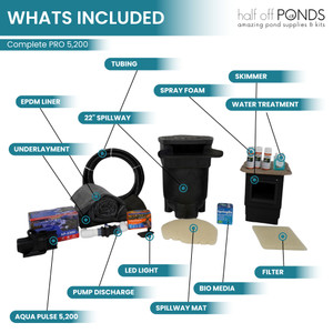 Complete Pro 5200 20' x 25' EPDM Pond Kit- LH2