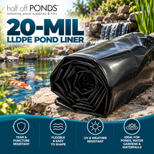 6' x 10' 20-Mil LLDPE Pond Liner - HOPLDP06X10-20