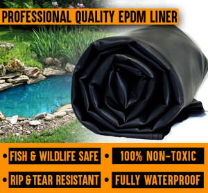 Anjon LifeGuard 15 ft. x 35 ft. 60 Mil EPDM Pond Liner and Underlayment Combo - CLGUG15X35-60