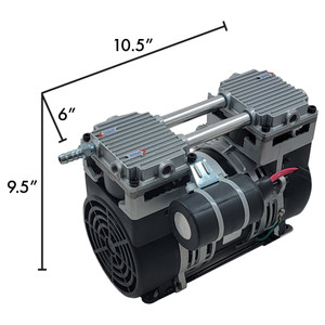Pro Aeration Plus System for 4 Acre Ponds & Lakes, with (4) Double Diffusers & (2) 1HP Rocking Piston Pumps - APXLRPS4