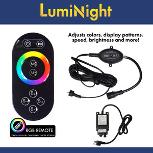 LumiNight Pond and Landscape Lighting - Bronze 9-Watt Color Changing Light Kit with Photocell, Transformer and Remote