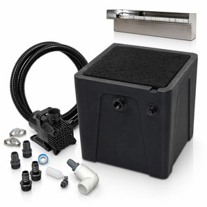Steel Elegance STE12-16BK 12" Color Changing Spillway Kit w 12-Gallon Basin