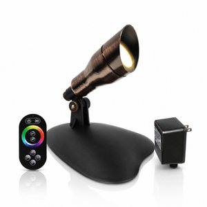 LumiNight Pond and Landscape Lighting - Bronze 3-Watt Color Changing Light Kit with Photocell, Transformer and Remote - BZ-CCSL3W-KIT
