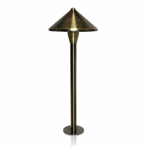 LumiNight Pond and Landscape Lighting - Brass 3-Watt LED Brass Dome Path Light (Add-On, Transformer Not Included) - BS-PWL3W