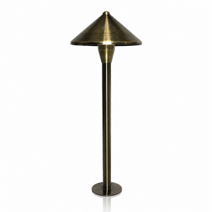 LumiNight Pond and Landscape Lighting - Brass 3-Watt LED Brass Dome Path Light (Add-On, Transformer Not Included)