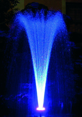 Refurbished Small Color Changing Floating Fountain with LED Lights - Red, Green, Blue, 600GPH Pump