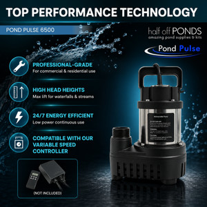 Refurbished Pond Pulse - 6,500 GPH Pond and Waterfall Pump - 30' Cord