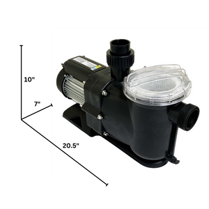 Refurbished Aqua Pulse 1/2 HP 3,200 GPH Inline Pool & Pond Pump with Strainer Basket – Energy Efficient 120V