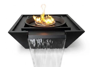 Element Cascade 27.5" Corten Steel Water & Fire Spillway Bowl