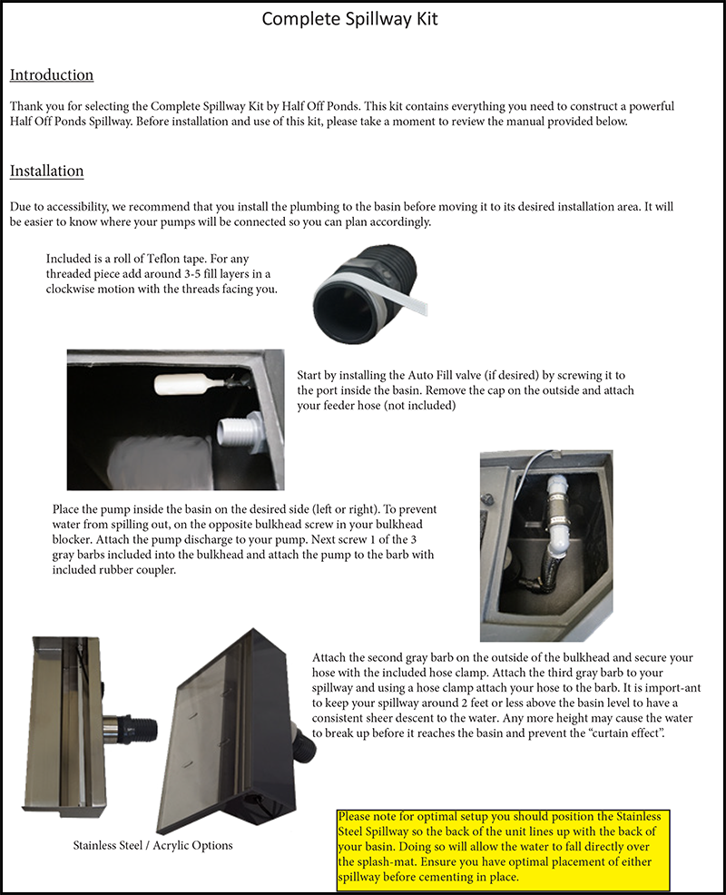 Basin Installation Manual