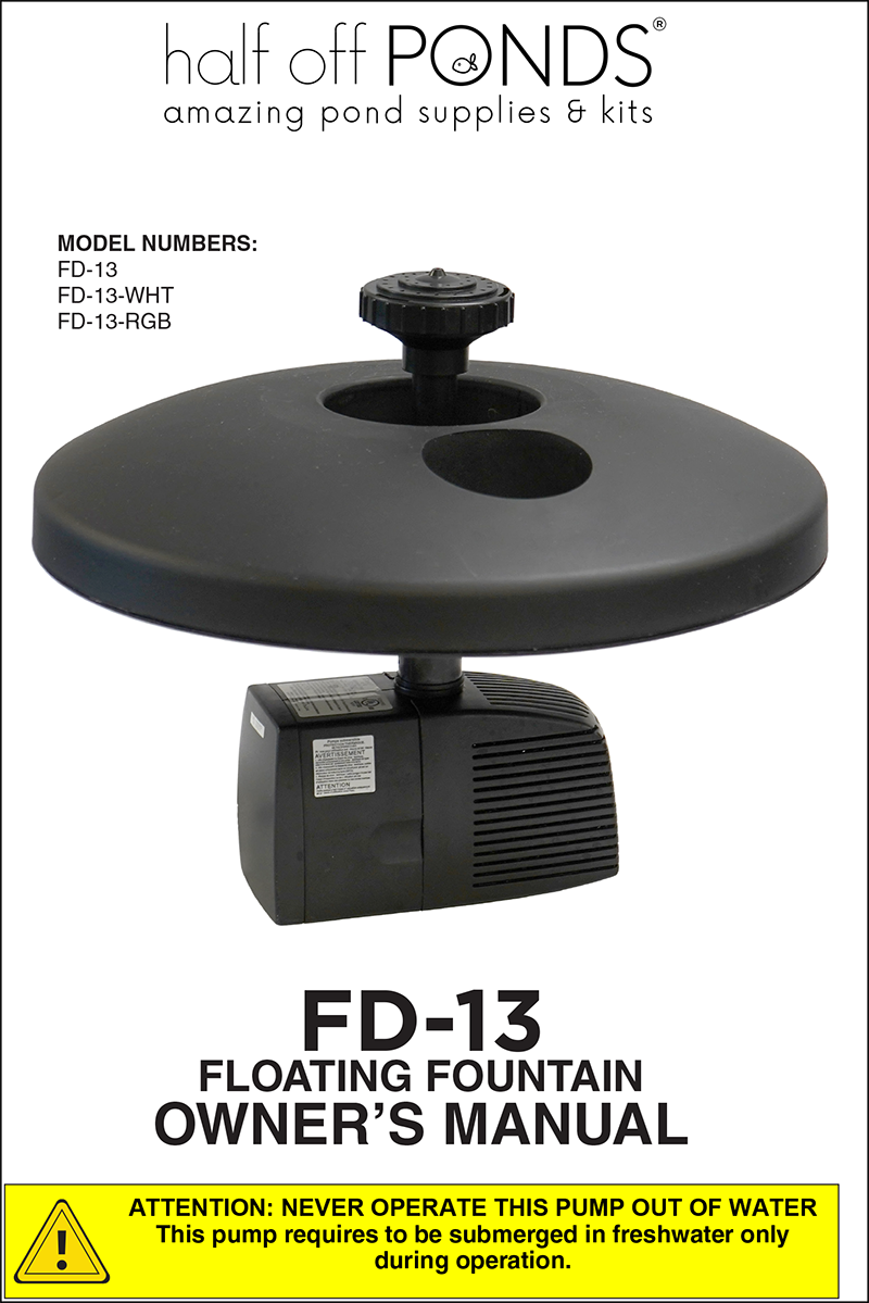 FD-13 Small Fountain Manual