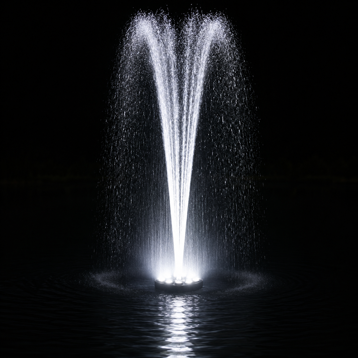 White LED Floating Fountain